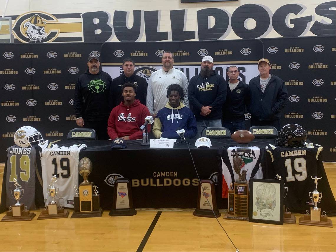 Camden defensive end Shymeik Jones signed a letter of intent with Georgia Tech and Xzavier McLeod signed with South Carolina.