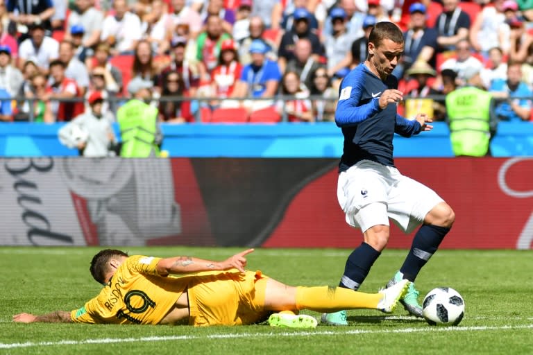 On the spot: Antoine Griezmann converted a penalty for France