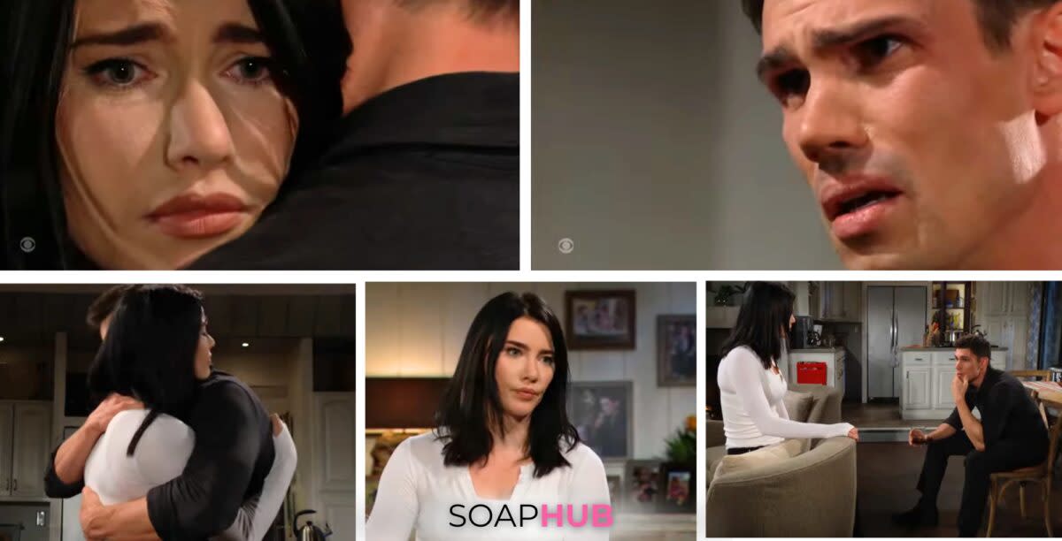 Steffy and Finn deal with Sheila's death.