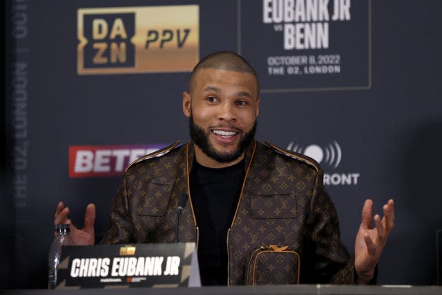 Chris Eubank Jr during a press conference