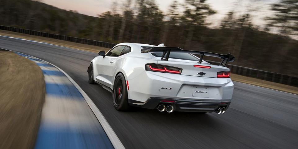 <p>The Camaro ZL1 1LE is <a href="https://www.roadandtrack.com/new-cars/road-tests/a13082703/camaro-zl1-1le-pcoty-preview/" rel="nofollow noopener" target="_blank" data-ylk="slk:the greatest track car GM has ever made;elm:context_link;itc:0;sec:content-canvas" class="link ">the greatest track car GM has ever made</a>, thanks in part to the car's wonderful 650-horsepower supercharged V-8, also found in <a href="https://www.roadandtrack.com/new-cars/first-drives/reviews/a22861/2015-chevrolet-corvette-z06-first-drive-review/" rel="nofollow noopener" target="_blank" data-ylk="slk:the Corvette Z06;elm:context_link;itc:0;sec:content-canvas" class="link ">the Corvette Z06</a>. It also has working aerodynamics and a trick Multimatic suspension. <a href="https://www.ebay.com/itm/2018-Chevrolet-Camaro-ZL1-1LE-Extreme-Track-Package/264773587563?hash=item3da5bc526b:g:DskAAOSwjYFe8lH-" rel="nofollow noopener" target="_blank" data-ylk="slk:Here's one;elm:context_link;itc:0;sec:content-canvas" class="link ">Here's one</a> with just 1800 miles on it for sale on eBay right now. </p>