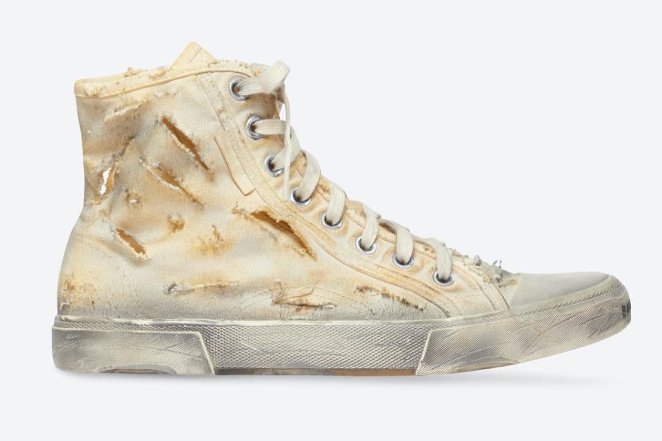 Balenciaga’s Paris “Full Destroyed” sneakers. - Credit: Courtesy of Balenciaga