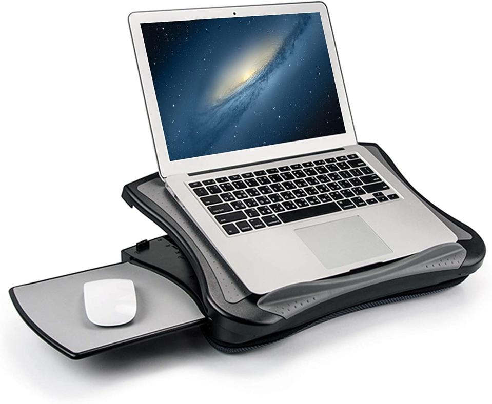 Max Smart Laptop Stand with Mouse Pad, Cushion and USB Cooling Fan
