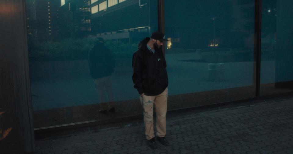 Richard Csanyi visiting Jackson Square where his brother was found dead.