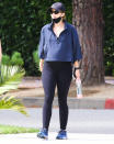 <p>Another day, another walk for pregnant Katherine Schwarzenegger, who dons a black and blue ensemble in L.A. on Monday.</p>