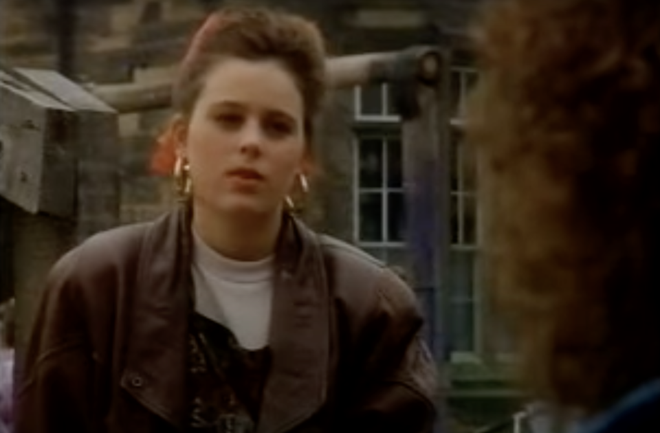 Jill Halfpenny in a 1990 episode of Byker Grove. (BBC)