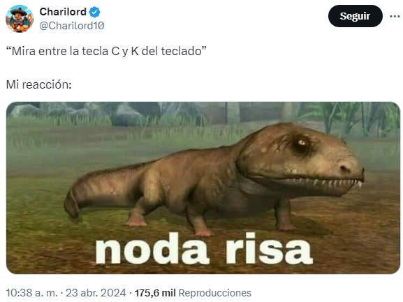 mira entre la c y la k del teclado