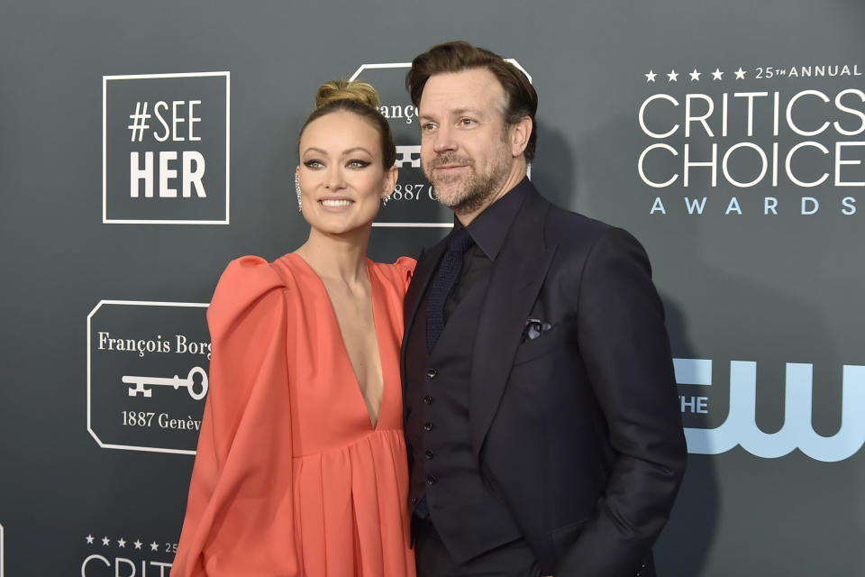 Olivia Wilde and Jason Sudeikis during the arrivals for the 25th Annual Critics' Choice Awards