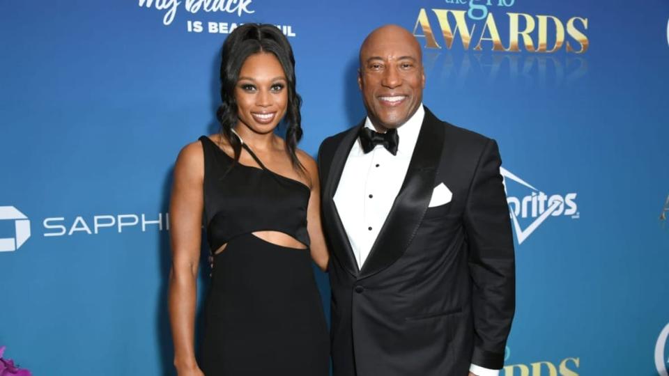 Allyson Felix Byron Allen theGrio Awards red carpet theGrio.com