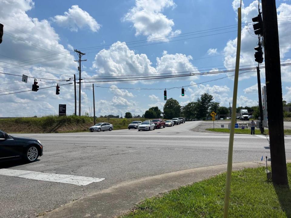 The main entrance to Greer Industrial Park, where WB Transport is located, sits at the intersection of U.S. Route 25 and KY 1006 pictured above.