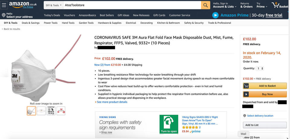 The mask marked with "Coronavirus Safe" in its product title.