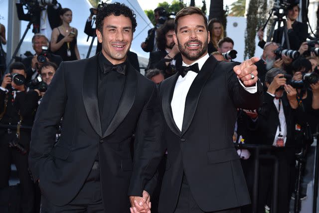 <p>Lionel Hahn/Getty </p> Ricky Martin and Jwan Yosef in 2022.