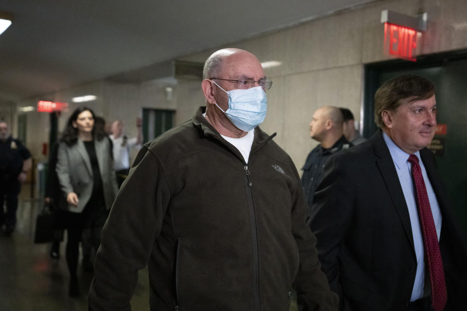 Trump Organization's former Chief Financial Officer Allen Weisselberg arrives to court, Tuesday, Jan. 10, 2023, in New York. The longtime Donald Trump lieutenant who became a star prosecution witness and helped convict the former president's company of tax fraud is set to be sentenced for dodging taxes on $1.7 million in company-paid perks. (AP Photo/John Minchillo)