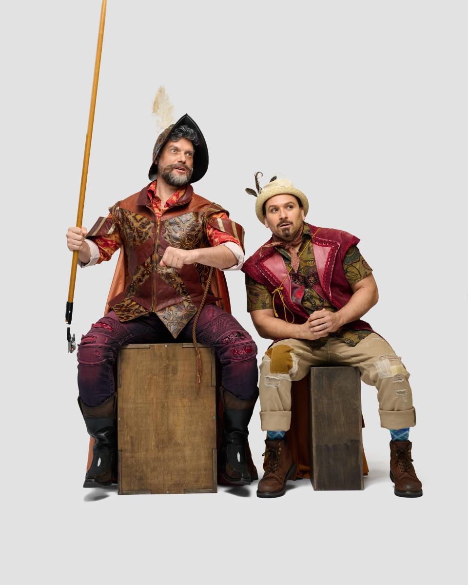 Mauricio Martinez, left, and Aaron De Jesus star in Asolo Repertory Theatre’s production of “Man of La Mancha.”