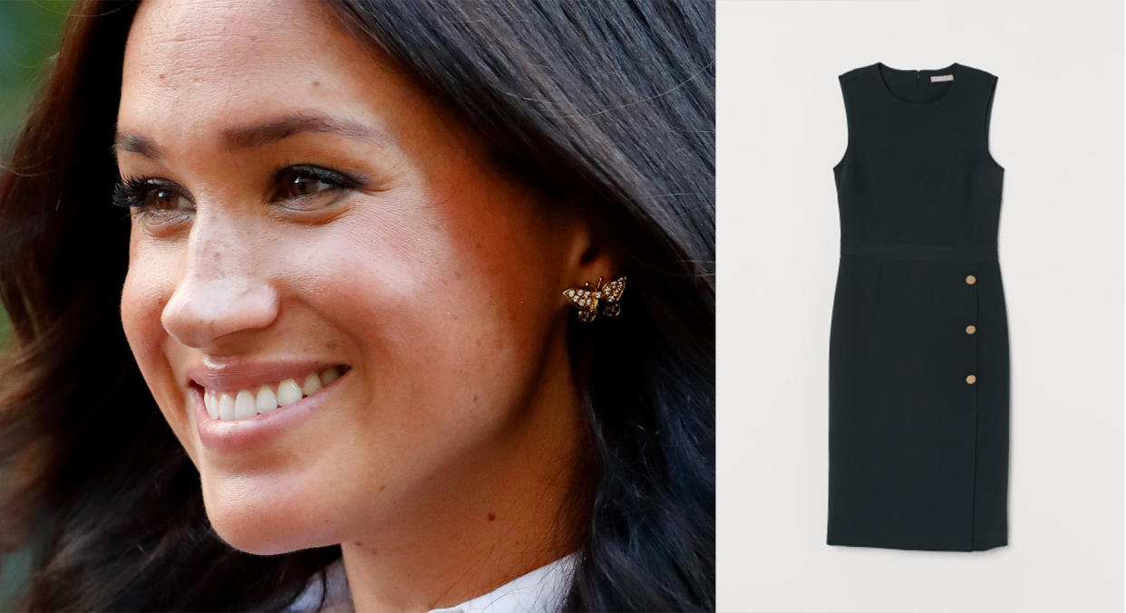 H&M has released a £24.99 dress similar to Meghan Markle's Club Monaco one [Photo: Getty Images]