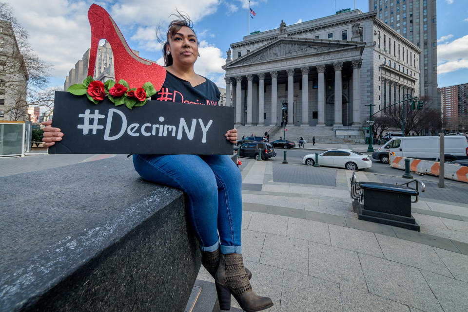 LGBTQ, immigrant rights, harm reduction and criminal justice reform groups, led by people who trade sex, have launched a coalition, Decrim NY, to decriminalize&nbsp;the sex trade in New York city and state. (Photo: Pacific Press via Getty Images)