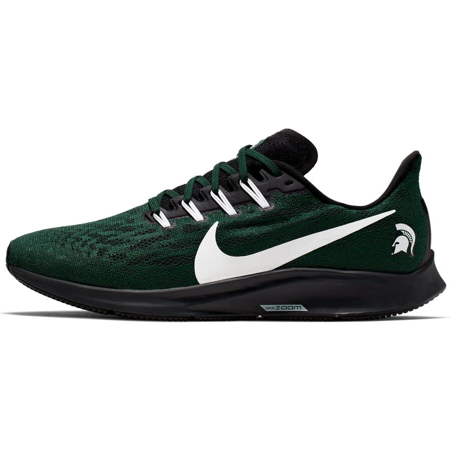 Men's Nike Green/White Michigan State Spartans Air Zoom Pegasus 36 Sneakers