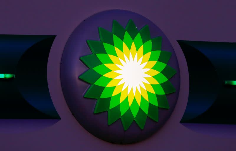 Logo of BP is seen at a petrol station in Kloten