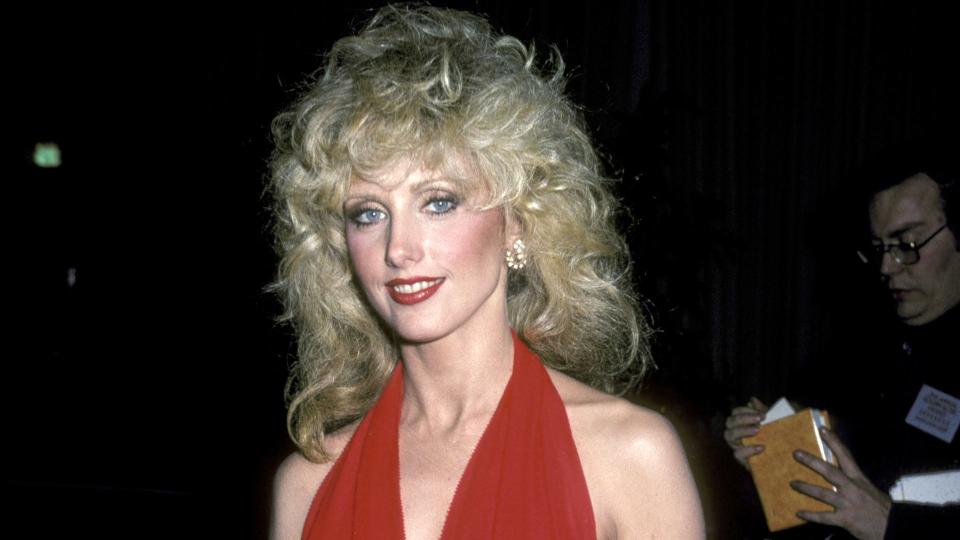 Morgan Fairchild during 39th Annual Golden Globe Awards at Beverly Hilton Hotel in Beverly Hills, California, United States. (Photo by Ron Galella/Ron Galella Collection via Getty Images)