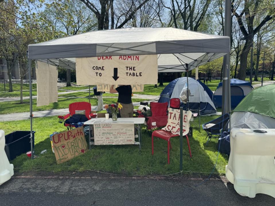 A photo of a tent.