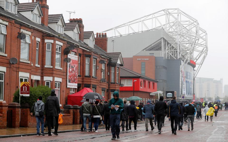 old trafford is raining - Credit: REUTERS