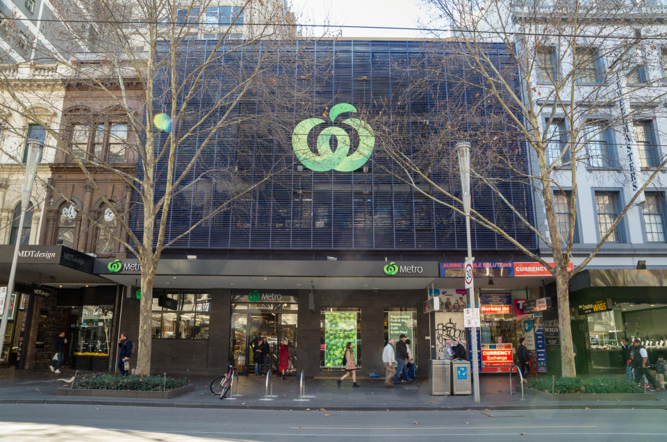 Outside view of the Woolworths Metro store at Swanson Street in Melbourne. Source: Getty Images