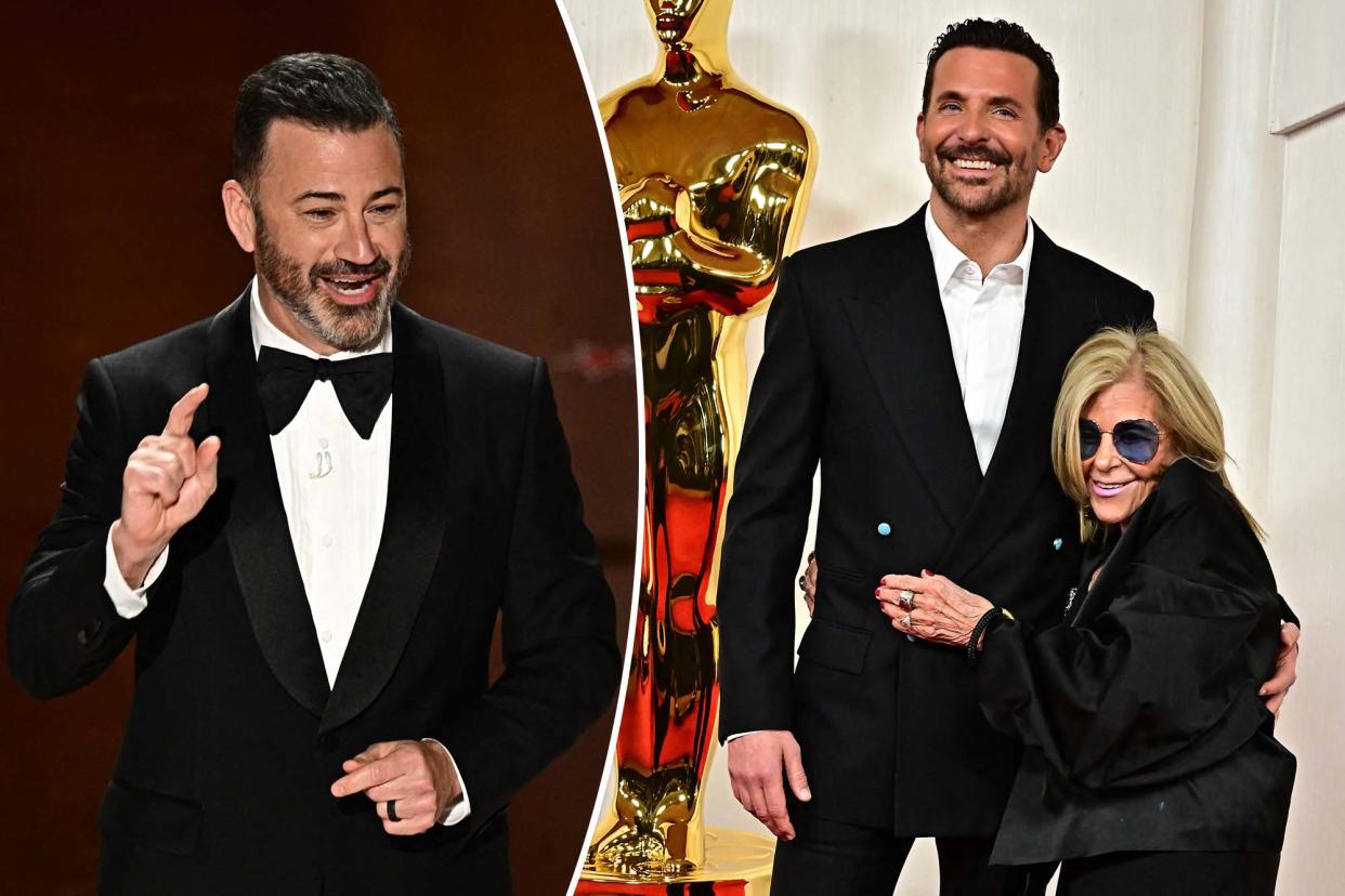 Jimmy Kimmel takes jab at Bradley Cooper bringing mom to everything during Oscars 2024