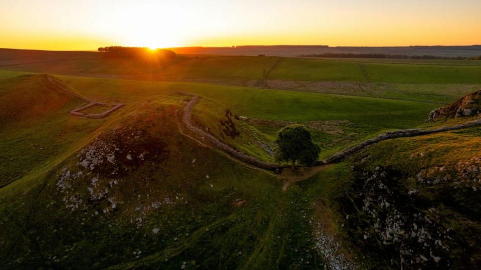 Hadrian’s Wall runs for 73 miles, marking the once strong frontier of the Roman Empire in the United Kingdom. Mark McNeill via Unsplash