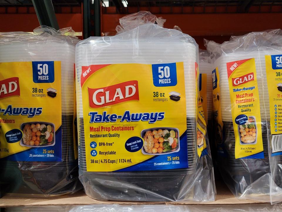 Glad's meal-prep containers come in packs of 50.