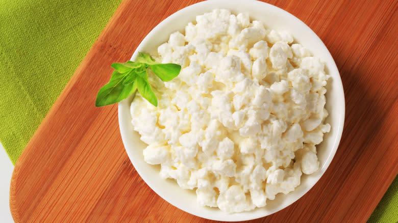 Bowl of cottage cheese