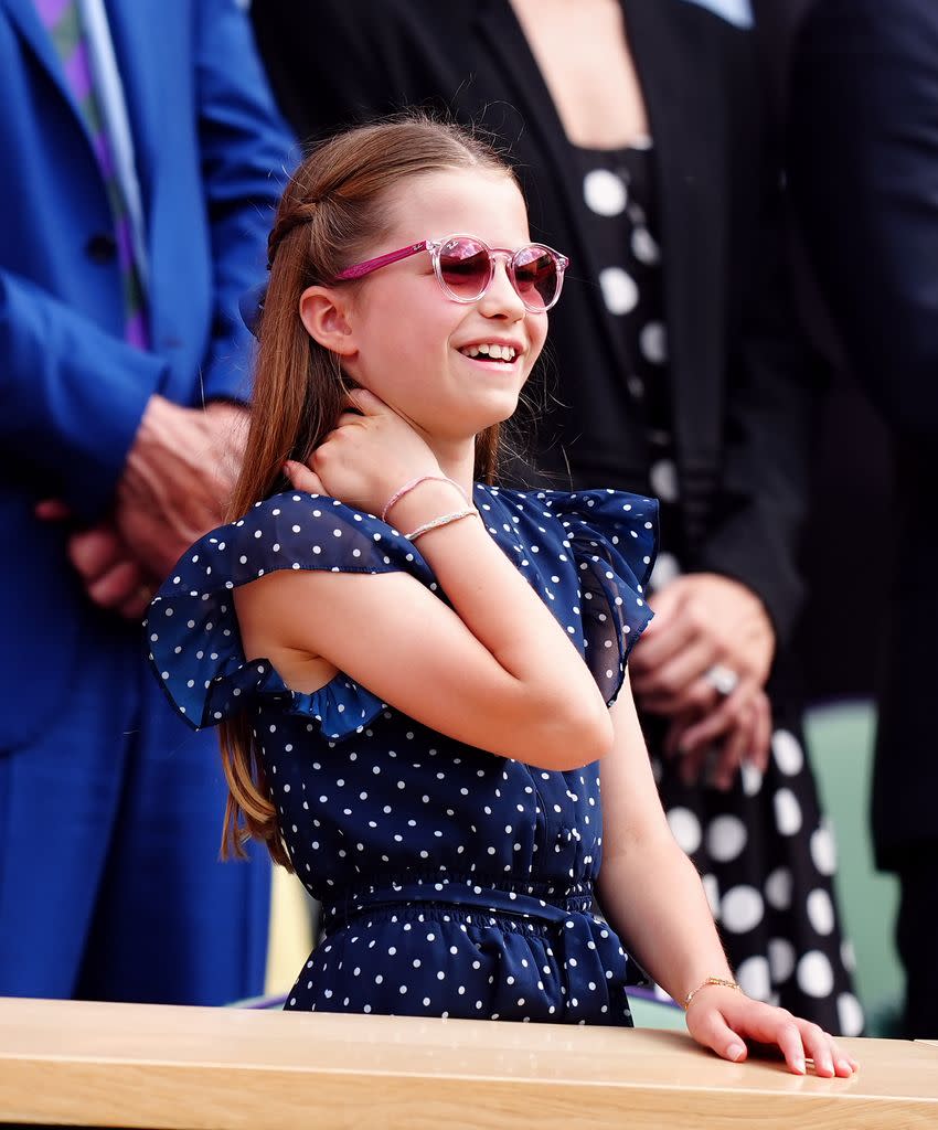 La princesa Charlotte viendo la final de Wimbledon el 14 de julio de 2024