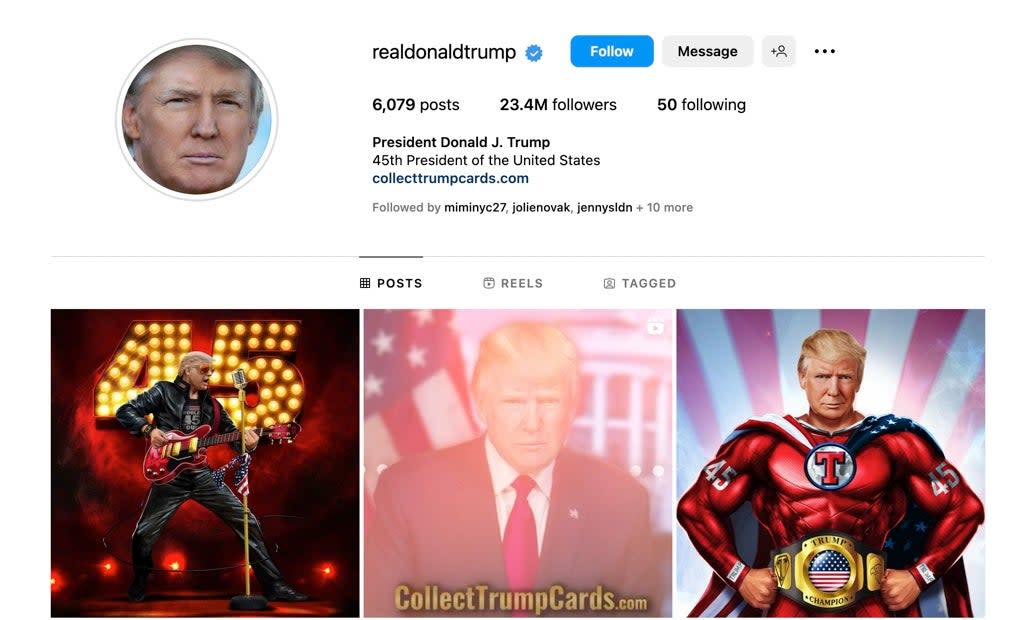 Trump returns to Instagram (Instagram)