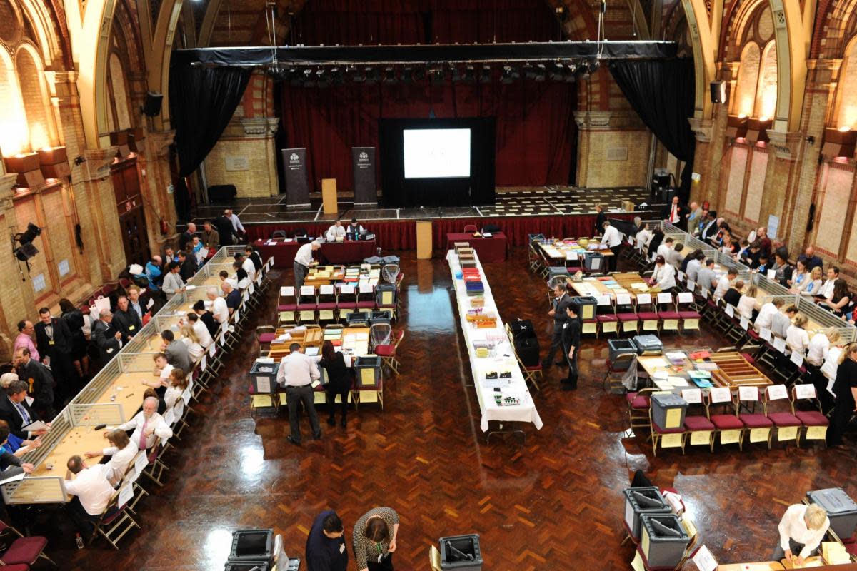 An Ipswich general election count - all over the country votes will be counted in the early hours of tomorrow morning. <i>(Image: Newsquest)</i>