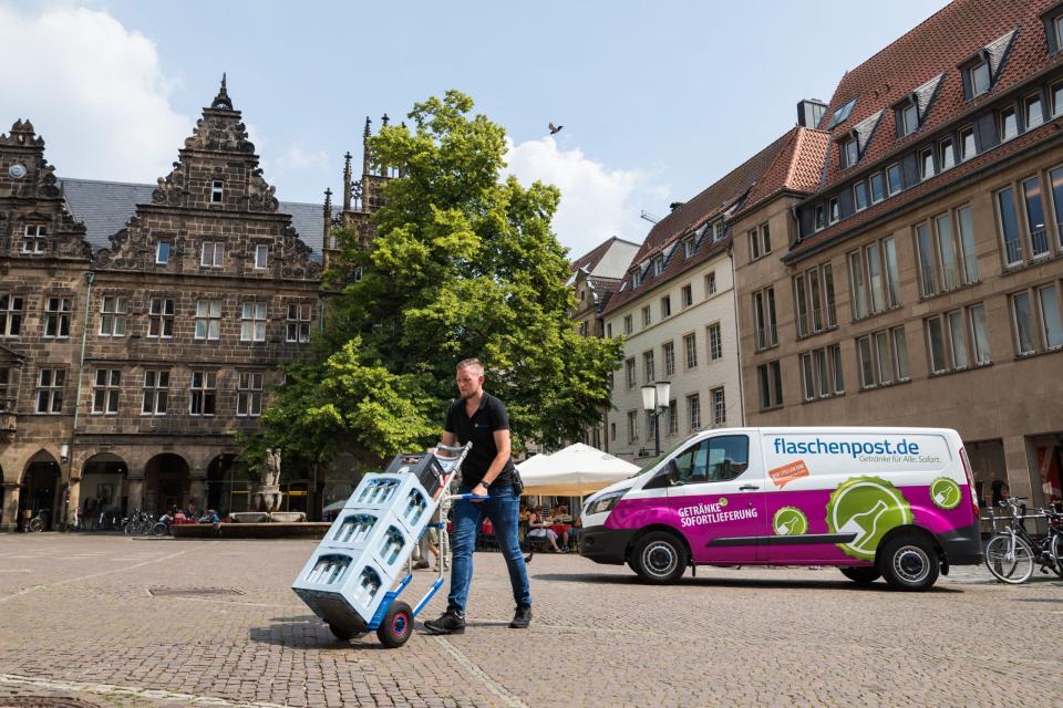 Flaschenpost startete seinen Getränkebringdienst in Münster zwei Mal: 2014 und 2016. - Copyright: Christoph Papsch 