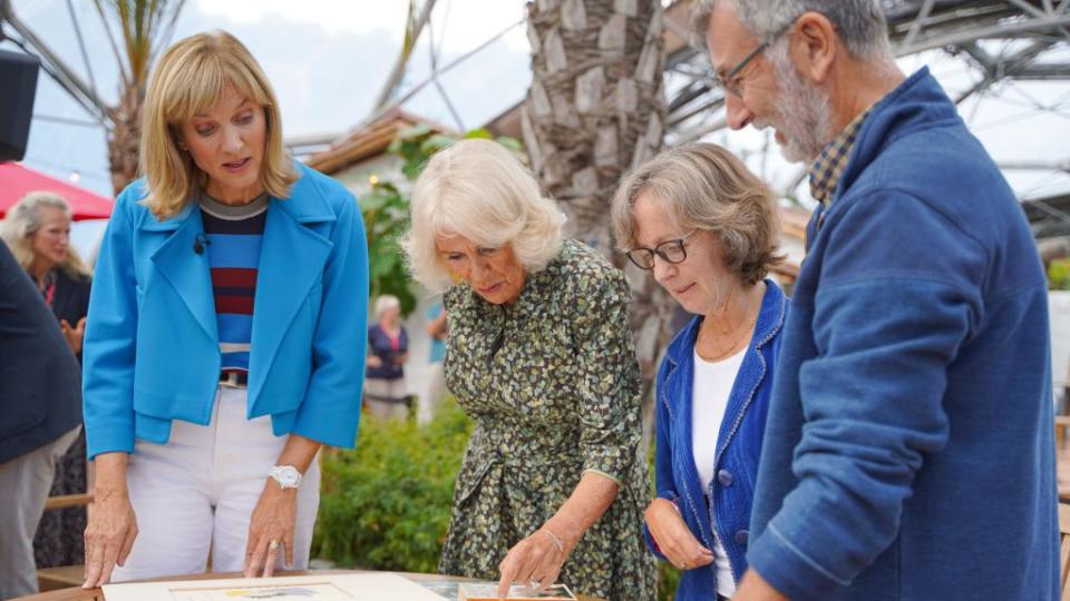 the duchess of cornwall visits antiques roadshow in cornwall