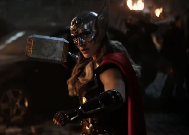 Natalie Portman as Jane Foster, aka Lady Thor, in the first trailer for 