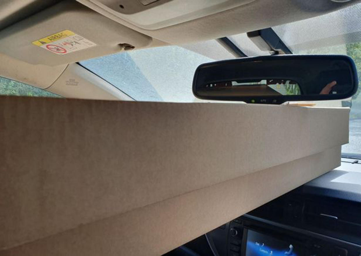 The driver was pulled over as his view was totally obscured by the flat pack wardrobe (Reach)