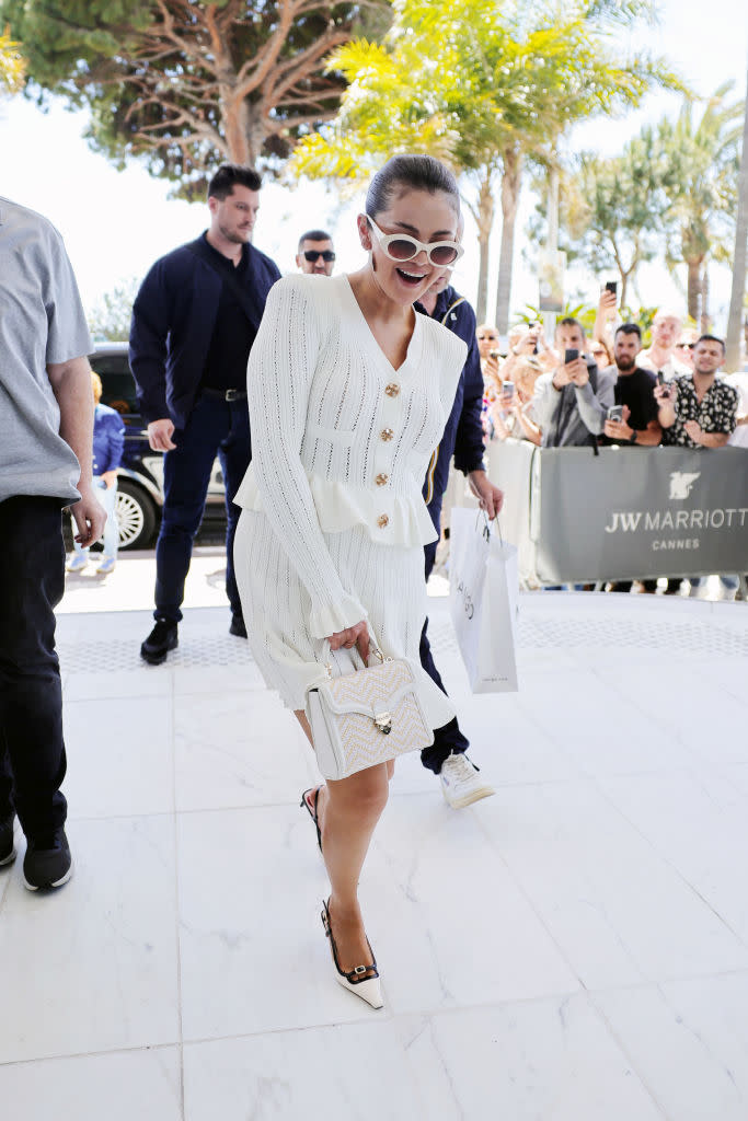 CANNES, FRANCE - MAY 17: Selena Gomez is seen during the 77th Cannes Film Festival on May 17, 2024 in Cannes, France. (Photo by Jacopo Raule/GC Images)