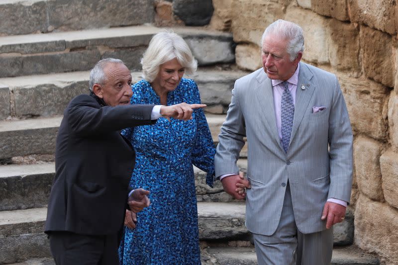 Britain's Prince Charles, Prince of Wales, and Camilla, Duchess of Cornwall, visit Jordan