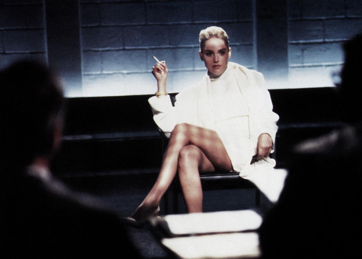 Sharon Stone in one of the most famous scenes from Basic Instinct (Photo: @TriStar/courtesy Everett Collection)