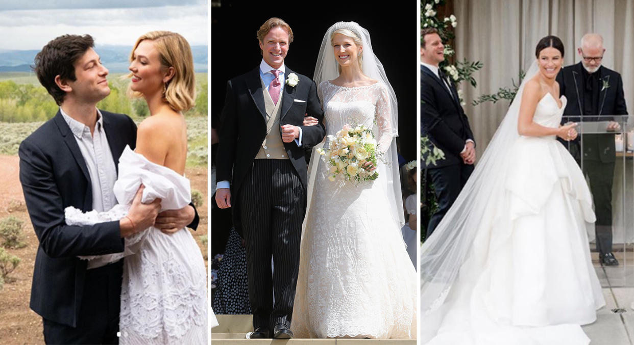 Model Karlie Kloss, Lady Gabriella Windsor and actress Lea Michele are among the A-listers who have tied the knot this year [Photos: PA/Instagram]