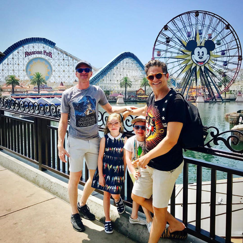 Neil Patrick Harris and husband David Burtka with their twins. (Photo: Neil Patrick Harris via Instagram)