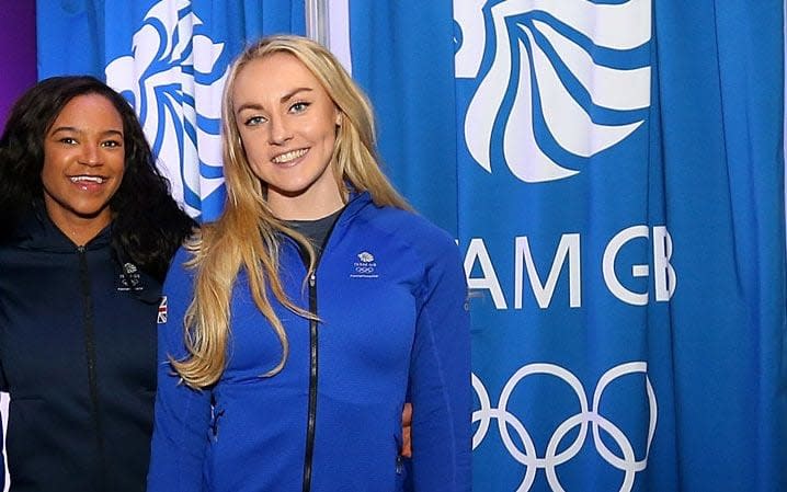 On their way: British bobsleighers Mica Moore (L) and Mica McNeil - 2018 Getty Images