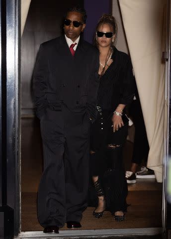 Rihanna and A$AP Rocky Coordinate in Black for Stylish Night Out in New  York City