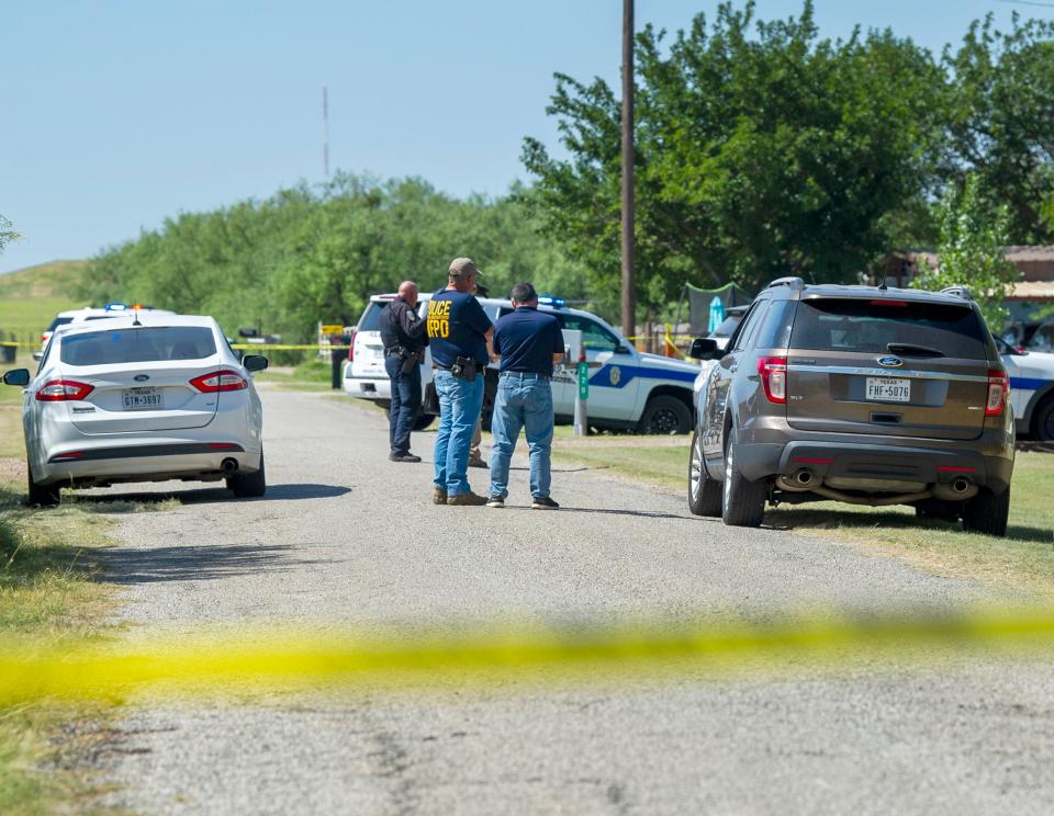 Wichita Falls Police investigated the scene of a double murder on Cartwright Road Saturday morning.