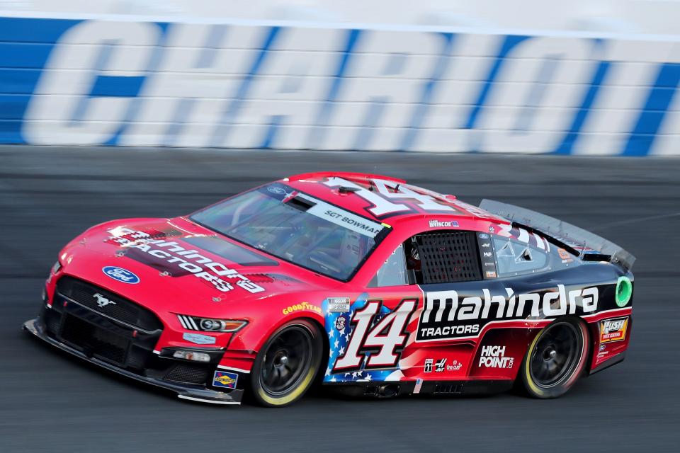 Mitchell's Chase Briscoe charges around the oval at Charlotte Motor Speedway on Memorial Day.