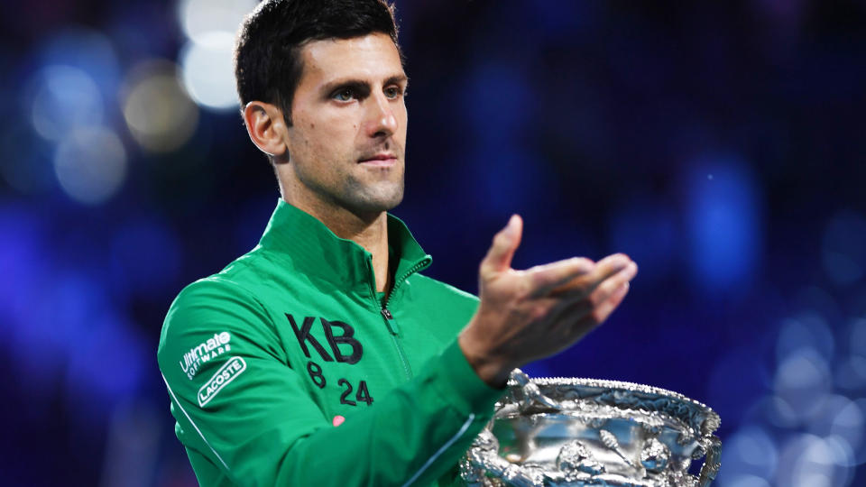 Novak Djokovic is among several top-flight players to voice their intentions to compete at the 2020 Australian Open. (Photo by SAEED KHAN/AFP via Getty Images)