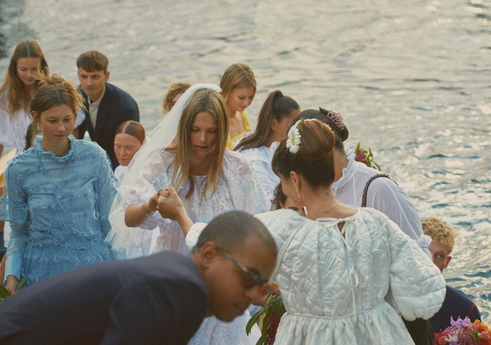 During Fashion Week, the city’s coolest couple wed among model and designer friends.