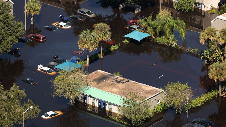 Hurricane Ian's floodwaters inundate homes in Florida in 2022. - Orlando Sentinel/Tribune News Service/Getty Images