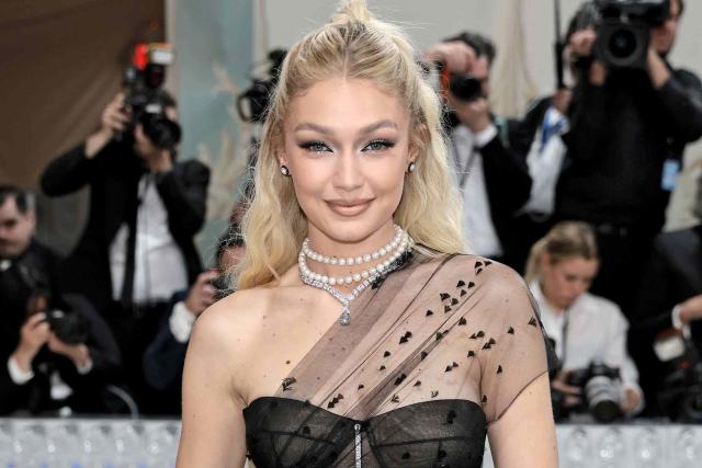 Gigi Hadid Wore a Corseted Leather Catsuit to the Met Gala